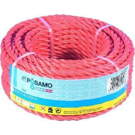 PÖSAMO PP-Seil gedr. orange 10,0mmx25m in Ringen (1/2)