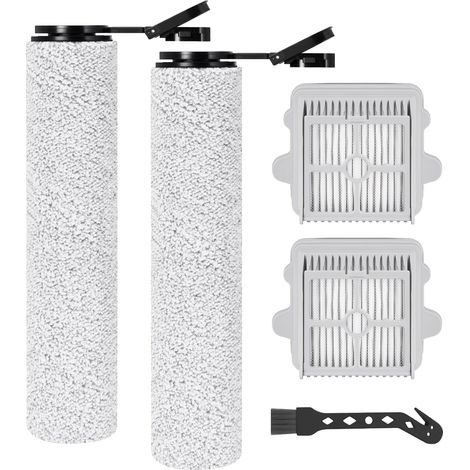 Rouleau de brosse de rechange et Filtre HEPA pour Roborock F25 GT/F25 BX/F25 ACE/F25 RT/F25 LT/F25 ALT/F25/F25 XT/F25 ACE Combo/F25 Combo/F25 Ultra/F25 ACE Pro aspirateur Laveur sans Fil-5 Accessoires (1/5)