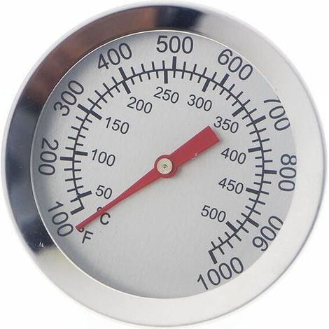 Thermomètre analogique, pour gril/viande, pour mesurer la température de l'espace de cuisson, pour le gril/smoker, en acier inoxydable, Thermomètre de four (1/4)