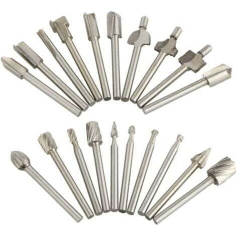 Paquet de 20 fraises de coupe en carbure de tungstène Dremel forets meuleuse rotative (1/4)