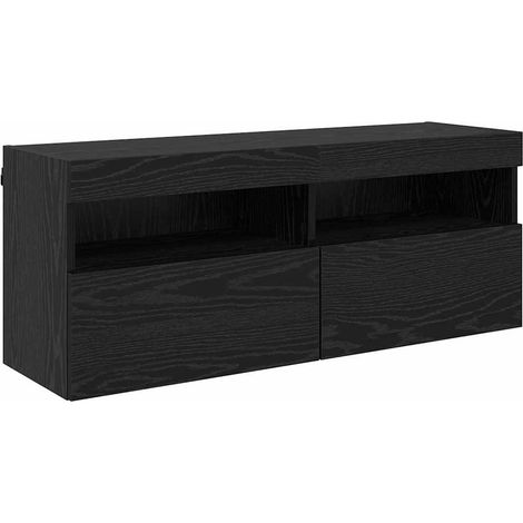 Maison Exclusive - Meuble TV mural Chêne noir 100 x 30 x 40 cm Bois d'ingénierie