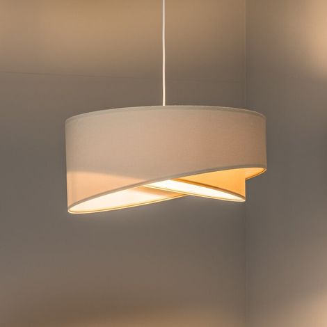 [NEUWERTIG] B-Ware Euluna Pendelleuchte Vivien zweifarbig beige/weiß Pendelleuchte Deckenlampe L637 (1/2)