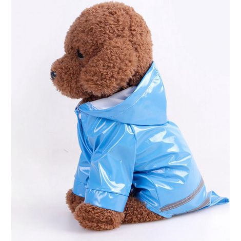 Hunde-Regenmantel mit Kapuze, reflektierende Hundejacke, wasserdicht, Größen S-XL, Pink, L (1/5)