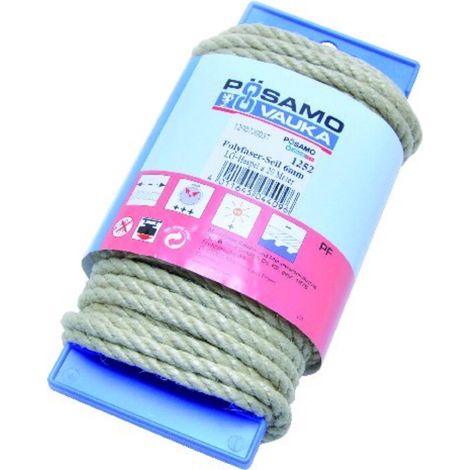 PÖSAMO PF-Seil gedr. hanffarbig 6,0mmx20m auf Lg-Haspel (1/2)