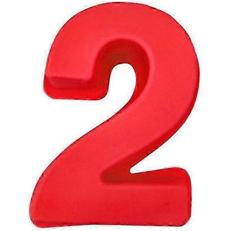 Antihaft-Kuchenform, flexible Silikon-Schnelllöse-Zahlen, Fondantform, Backzubehör - Gut-2-Red (1/5)