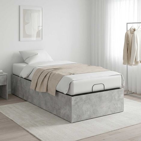 vidaXL Giroletto per rete letto regolabile Grigio Cemento 100 x 200 cm (1/5)