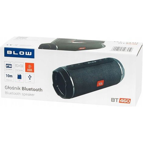 Altavoz inalámbrico Bluetooth de 10 m con entrada AUX, USB, radio FM y tarjeta SD, color negro (BT460). (1/3)