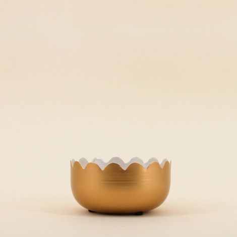 Vide poche en métal doré aspect nacré 14cm (1/5)
