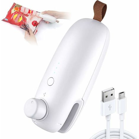 Scelleuse De Sacs, Mini-Scelleuse A Main Pour Aliments, Thermoscelleuse Et Coupeuse 2 En 1 Pour Sacs En Plastique, Machine A Sceller Chargement Par USB, (1/5)