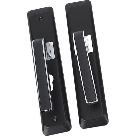 Ensemble de Poigne de Porte Double Serrure Levier de Porte Poigne de Porte en Alliage D'aluminium pour Porte D'entre ou Porte de Bureau (1/5)