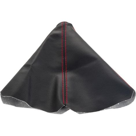 Schalthebelabdeckung PU-Leder Schwarz mit roten Nähten Universal für die meisten Autos (1/5)