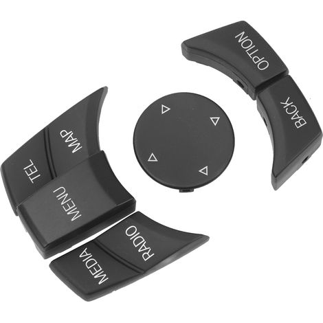 Multimedia-Tasten-Set für die Mittelkonsole, Abdeckung für Multimedia-Bedienelemente, passend für E84, E70, E71, E72, E81 und E82, E-Chassis, Mattschwarz (1/5)