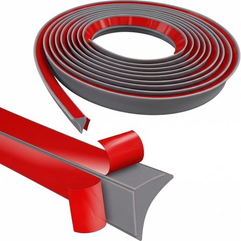 Barre d'angle autocollante grise de 4 m  Barre de finition de cuisine 15 mm x 15 mm pour cuisine, salon, portes, fenêtres, salle de bain (1/5)