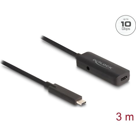 Delock Cable de extensiÃ³n activo USB 10 Gbps USB Type-Câ¢ 3.00 mts - Prolific PL2586