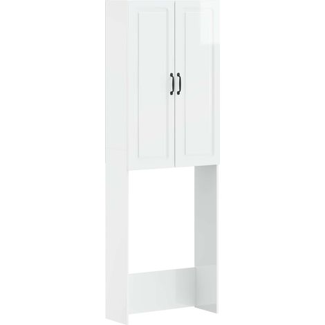Toilet Cabinet UTRECHT High Gloss White 66 x 25.5 x 190 cm vidaXL (1/5)