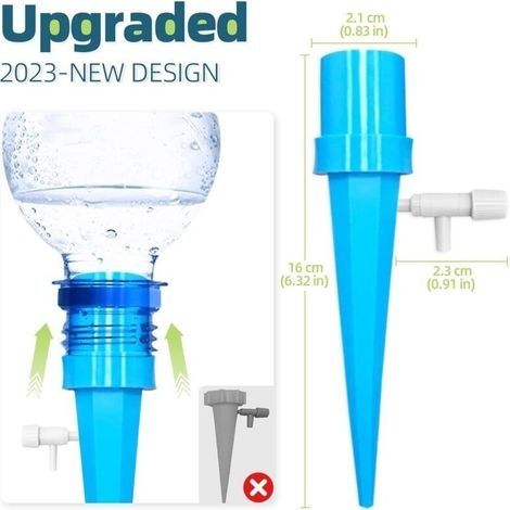 20-teiliges Tropfbewässerungsset, automatisches Bewässerungssystem für Zimmer- und Gartenpflanzen, verstellbare Tropfbewässerungsflasche für Töpfe, für Gärten und Wohnungen im Innen- und Außenbereich (1/4)