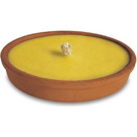 Zitronella Duftkerze in terracotta für den Außenbereich Ø 18 cm h 3,5 cm