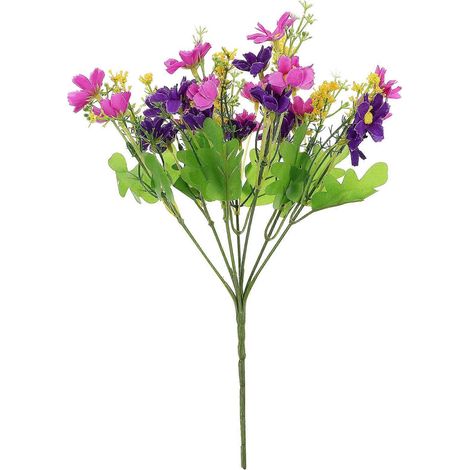 Künstlicher Cineraria-Blumenstrauß für Zuhause / Büro / Partydekoration (Lila)-Purple (1/4)
