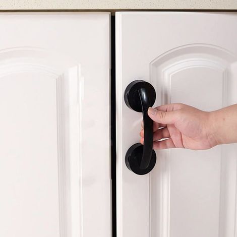 Ecleanfy - Poignée de porte et fenêtre à ventouse - AIMOONSA - Ventouse - Blanc - Verre/ABS - 7,5 kg (1/5)