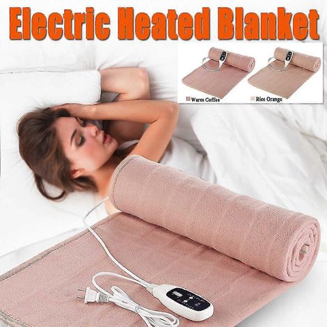 Manta eléctrica de invierno de 160 x 140 cm y 220 V, más gruesa, con calentador doble para todo el cuerpo, termostato y termostato. (1/5)