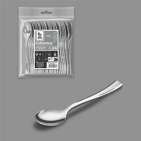 Probierlöffel 10 cm, Silber, 24 Stück