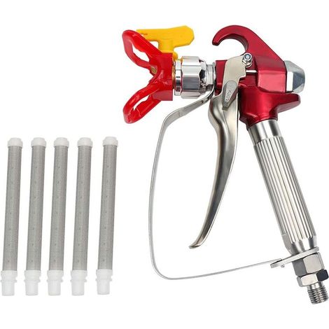 Pistolet à Peinture Airless XS-818 Haute Pression - Comprend Buse Siège et 5 Filtres Airless, Parfait pour Finitions Précises et Économies de Temps (1/5)