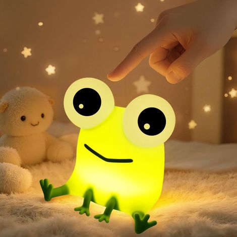 Veilleuse Grenouille pour Chambre d'enfant,à Intensité Variable avec Contrôle Tactile, pour Cadeau de Noël, Fille, Garçon, Chambre d'enfant (1/5)