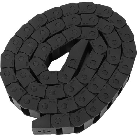 Chaîne porte-câble en nylon noir R18 de 1 mètre pour imprimante 3D et machine CNC, 10 x 20 mm