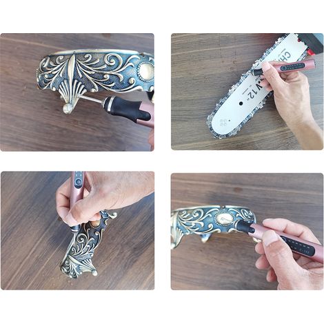 Kit de Meulage Électrique Portable avec Accessoires - Ponceuse Rotative sans Fil et Têtes de Polissage Incluses - Idéal pour Bijoux Artisanat Modélisme-KZQ (1/5)