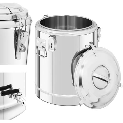 Conteneur isotherme - Royal Catering - Inox brossé - Volume : 22,5 l (1/5)