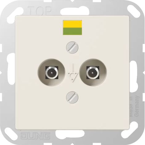 Jung Potentialausgleich-Steckdose, Schraubklemmen, Duroplast, Serie AS, weiß A 565-2