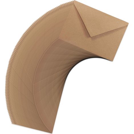 Buste ecologiche C6 Delta in carta kraft marrone, 100 pezzi