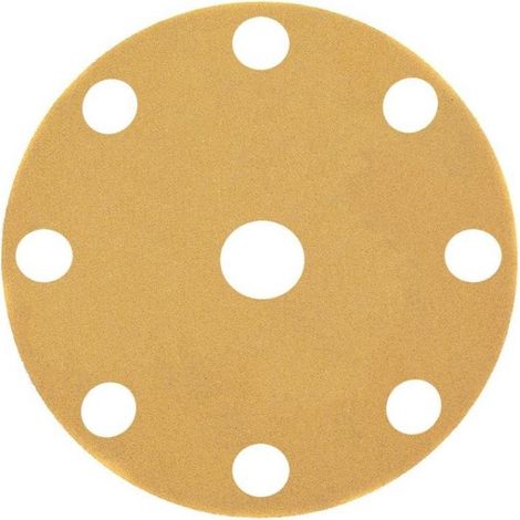 Disque Dewalt 225 mm P120 9 trous / 10 pièces.