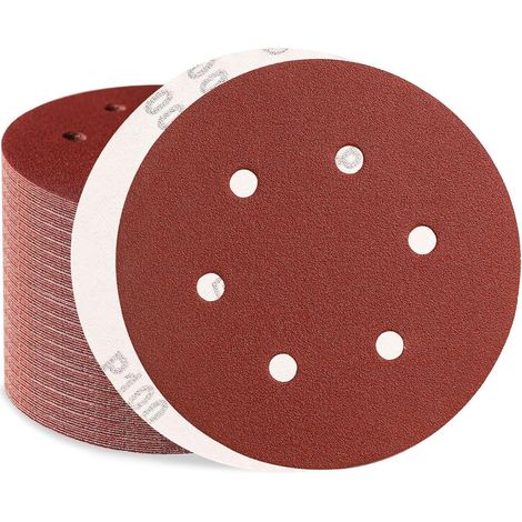 Schleifpapier 150mm Klett Körnung 100 6 Loch 100 Körnung 100 Stück (1/5)