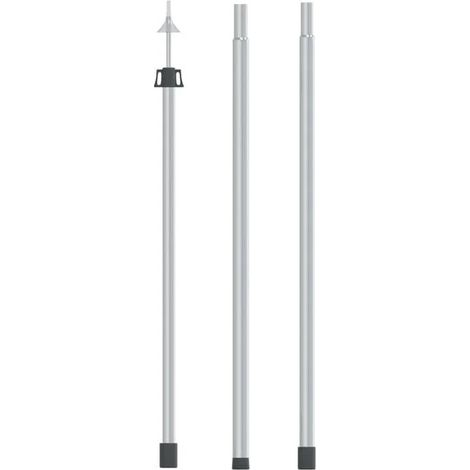 Mât télescopique pour bâche, longueur 102-260 cm. Fabriqué en aluminium. (1/5)
