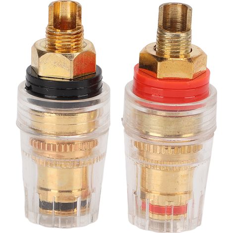 2 bornes d'onduleur rouge noir, fiables, durables, conductivité stable, accessoires électroniques faciles à remplacer (1/5)