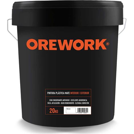 Pintura plástica mate para interior/exterior - Blanco - 20 kg