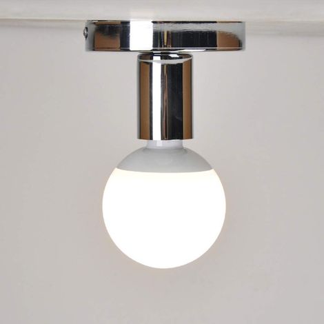 Industriel Plafonnier Abat-jour Métal, Moderne Luminaire Décoration Lampe de plafond,Douille E27,parfait pour couloir balcon cuisine allée,Argent