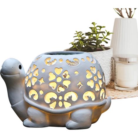 Lampes solaires d'allée Éclairage d'ambiance amusant en forme de tortue, lampes solaires LED pour décoration extérieure Pour jardin, terrasse, porche, pelouse, allée, paysage, balcon, décoration (1/5)