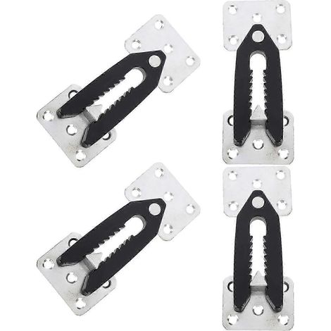 Connecteurs modulaires fixes pour canapé, couleur sable, compatibles avec les meubles, lot de 4, argent (1/5)