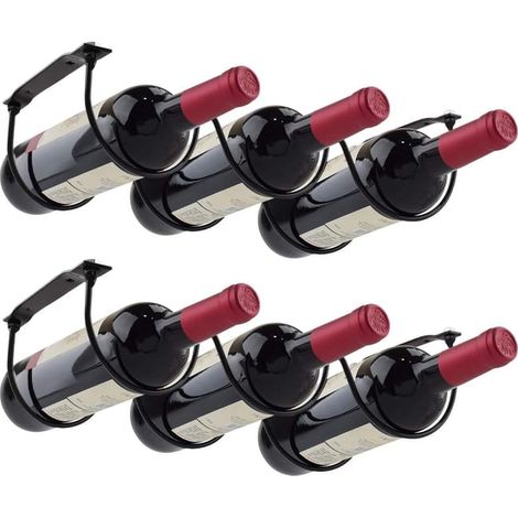 (2 pièces,Noir) Casier à Vin de Comptoir - Organisateur de Rangement pour Comptoirs de Cuisine, Garde-Manger, Réfrigérateur (1/5)