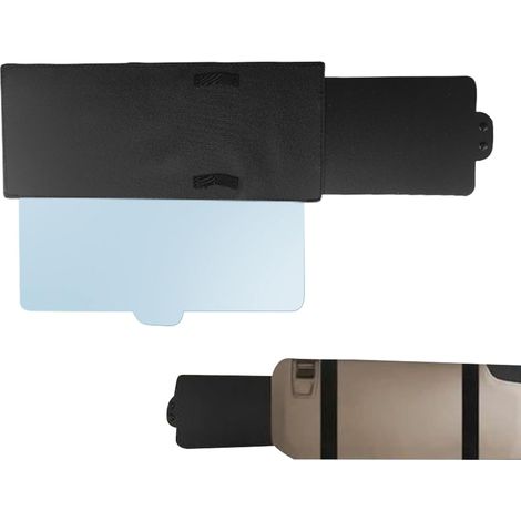 Extension de pare- pour voiture Pare- polarisé pour voiture, fermeture éclair rétractable pour protection contre les rayons UV, les longs trajets, la conduite de jour (1/5)