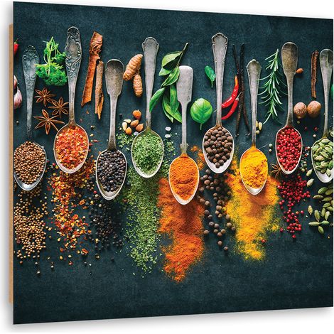 Quadro deco panel, Erbe spezie per la cucina - 50x50 (1/5)