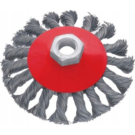 Spazzola frontale in filo metallico da 125 mm M14 temprato Mastiff MF0125