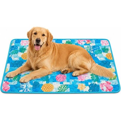 Tappetino rinfrescante XXL per cani 150 x 100 cm, lavabile, auto-rinfrescante, senza gel, per cani e gatti di taglia grande e piccola, antiscivolo. (1/5)
