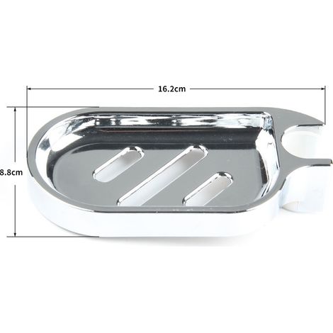 Porte Savon pour Barre de Douche 22mm, Porte-Savon Douche en ABS Plastique, Support de Savon de Douche, 2 psc (1/4)