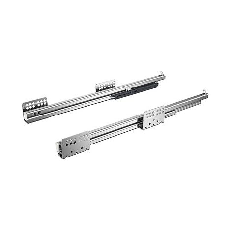 Coulisses à billes - charge 40 kg - sortie totale - Quadro Compact - Atira - longueur 470 mm - Silent System - HETTICH