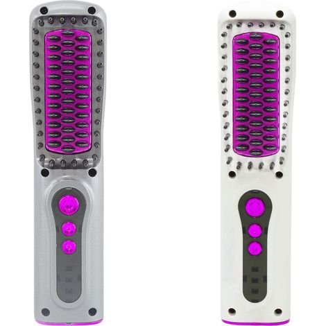 Mini brosse lissante portable plaque céramique 10W 4108 chargement USB Couleur: Rose (1/5)
