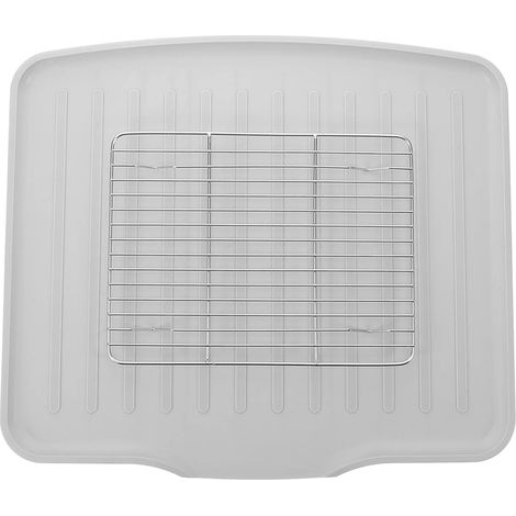 1 Égouttoir vaisselle, Acier inoxydable, Design compact, Système drainage, Pour cuisine (1/5)