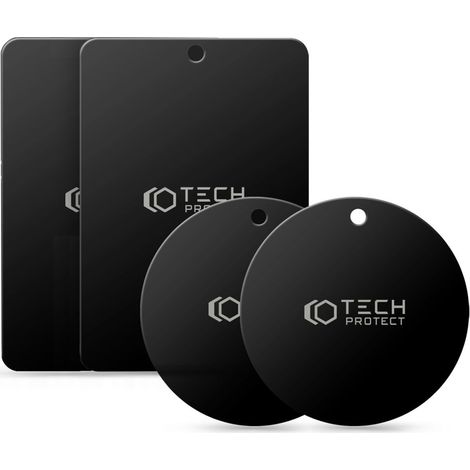 Soporte magnético para coche Tech-protect para placa metálica, paquete de 4 unidades, color negro. (1/4)